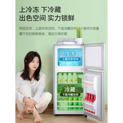一级能效 28-108升家用小型宿舍出租房单人双门冰箱图3