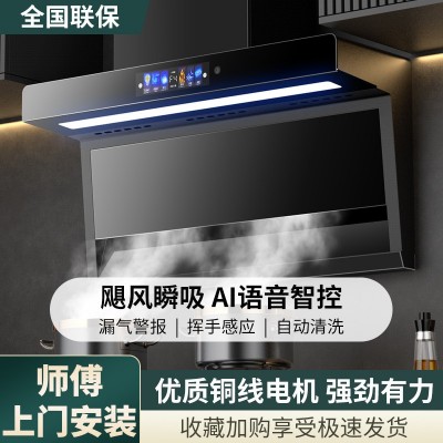 批发超大吸力抽油烟机家用厨房新款免拆清洗7字型顶侧双吸油烟机图3