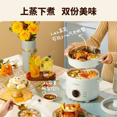 HYUNDAI多功能迷你电煮锅多功能电饭煲小型煲汤锅火锅图3
