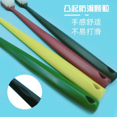 迪拜同款宽头软细毛牙刷宽幅大头柔白软毛牙刷单支包装厂家批发图2