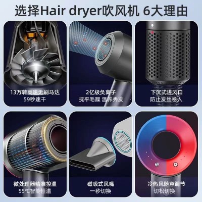 华强北吹风机家用负离子护发网红无叶华强北dy.son高速吹 风机戴生图4