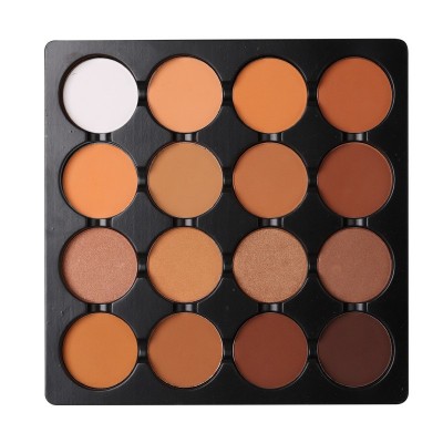 专供跨境外贸出口MICOLOR16色粉饼化妆修容盘遮瑕高光提亮立体图5