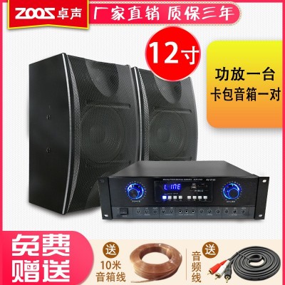 卓声合并12寸卡包音响套装 家庭ktv会议室店铺教学舞蹈室可用图2