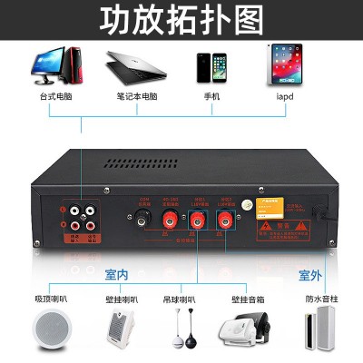 功放机家用专业大功率蓝牙功放器ktv卡拉ok家庭影院定压60W图5