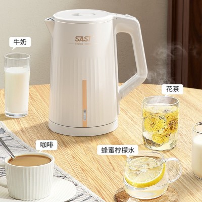 电热水壶 双层不锈钢电烧水壶 酒店热水壶 批发水壶图3