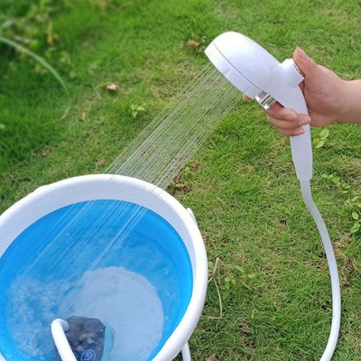 户外移动洗澡神器家用宿舍农村租房电动自吸式便携淋浴器充电花洒图4