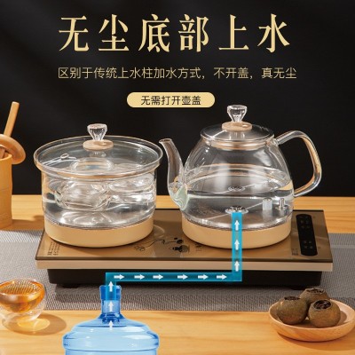全自动上水壶电热烧水家用茶台一体抽茶具电磁炉煮器泡茶专用套装图3