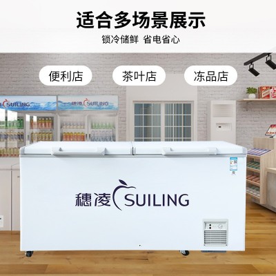 穗凌大冰柜卧式冷冻柜商用大容量冷冻冷藏冰箱雪柜餐饮店后厨冷柜图2