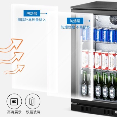 新款酒店客房家用单门小冰箱静音省电酒吧吧台小冰柜茶叶保鲜柜图2