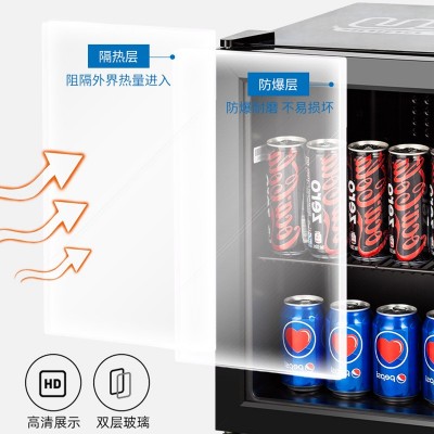 厂家直销家用迷你小冰箱两层饮料啤酒柜办公室宿舍快速制冷小冰柜图3