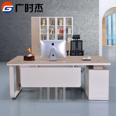 简约现代办公桌椅组合总裁桌大班台 办公室新中式轻奢老板办公桌图4