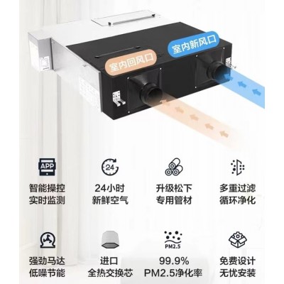 松下全热新风系统家用吊顶换气机管道空气净化器降甲醛新风机图3