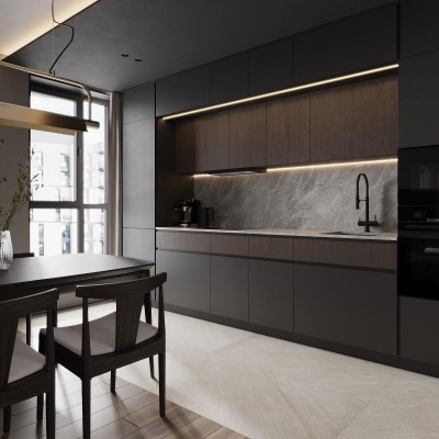 佛山橱柜工厂出口澳洲工程烤漆门板橱柜定制批发kitchen cabinet图2