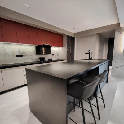 佛山橱柜工厂出口澳洲工程烤漆门板橱柜定制批发kitchen cabinet图4