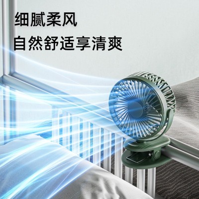 新款 跨境usb夹子风扇 迷你静音便携式宿舍婴儿车USB可充电小风扇图2