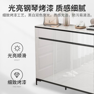 鞋柜带门家用门口玄关一体柜入户大容量2024轻奢阳台收纳储物柜图2
