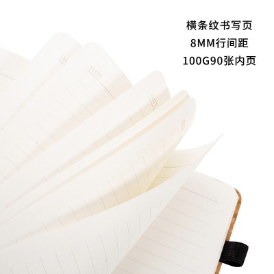 软木纹商务笔记本加logo高档平装记事本套装皮面简约A5日记本批发图2