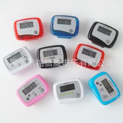 单功能计步器电子单键LCD屏厂家生产多色可选制LOGO计数器计步器图2