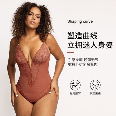 跨境高品质塑身衣女士美体塑形性感大码内衣收腹提臀束身衣连体衣图3