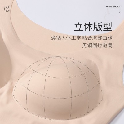 经典云朵无尺码背心式内衣文胸无钢圈无痕睡眠内衣女士图3