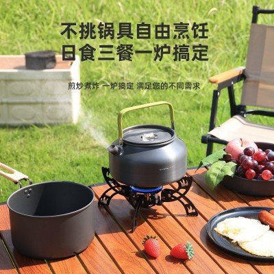 跨境户外分体式小气炉露营便携折叠迷你防风茶炉飞碟猛火炉头批发图2