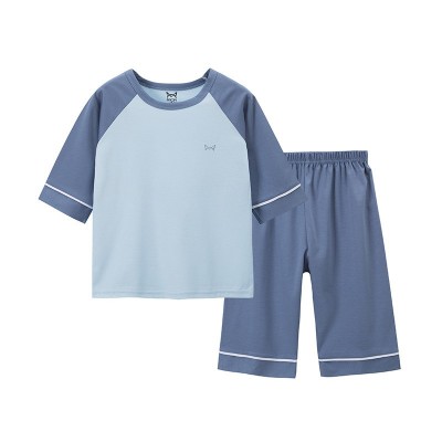夏季儿童棉制家居服套装中小童七分袖睡衣男宝女宝童装一件代发图5