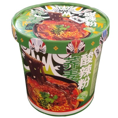 班干部荞麦酸辣粉大桶装免煮冲泡方便速食食品整箱夜宵泡面粉丝图4
