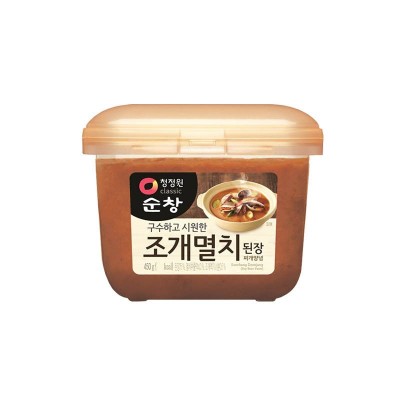韩国清净园海鲜大酱贝类鳀鱼大酱450g韩式大酱汤专用酱调味料整箱图5