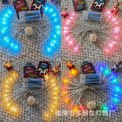 LED星星灯装饰灯批发遥控太阳能灯串彩灯节日灯房间星星灯串跨境图2