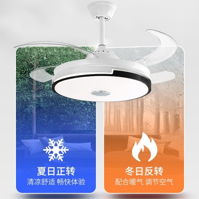 隐形风扇灯现代简约餐厅吊扇灯客厅卧室家用风扇吊灯中山 灯具批发图3