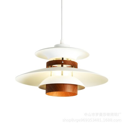 全光谱日式北欧餐厅胡桃木飞碟吊灯 PH5餐厅吊灯咖啡厅吧台民宿灯图5