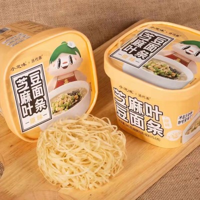 芝麻叶豆面条 方便面即食冲泡式速食【一箱6桶】图4
