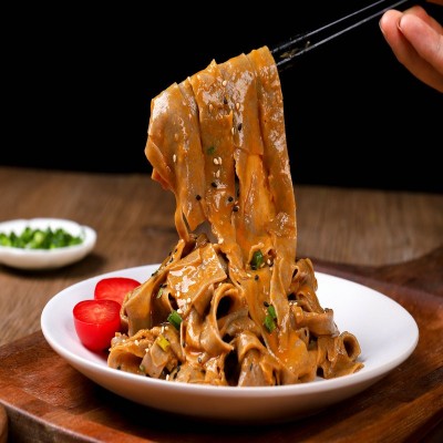 荞麦面皮免煮冲泡速食方便面非油炸凉拌低卡代餐粗粮主食面皮批发图3