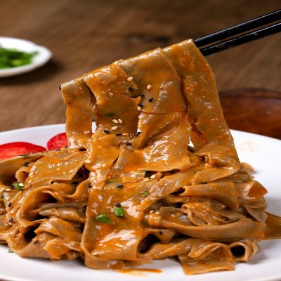 荞麦面皮免煮冲泡速食方便面非油炸凉拌低卡代餐粗粮主食面皮批发图4