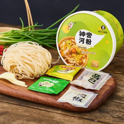 神宫泡椒牛肉味河粉批发12桶装非油炸方便牛骨高汤免煮广东河粉图2