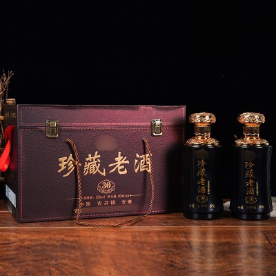 古井镇厂家珍藏老酒高端皮箱原箱52度500ml纯粮原浆酒白酒整箱6瓶图2