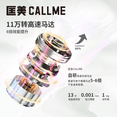 匡美高速吹风机家用2Y负离子大风力无刷电机学生专用速干护发风筒图4