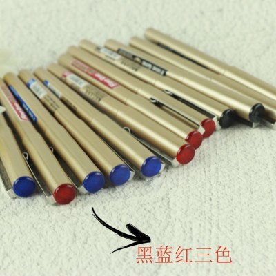 速干中性笔学生考试针管大容量水笔办公直液式走珠笔展示架装批发图2