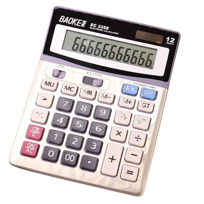 宝克EC2358太阳能双电源计算器机财务器带电池办公器图4