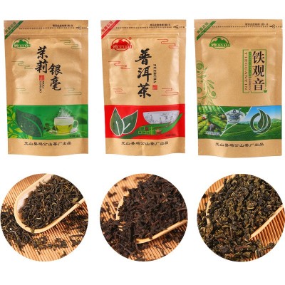 鸡公山 碧螺春金骏眉龙井绿茶茉莉花茶茶叶袋装100克茶叶超市批发图4