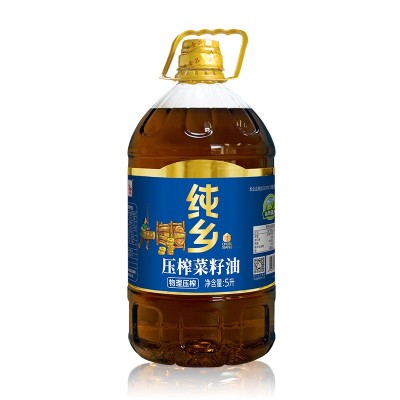 纯乡二级压榨菜籽油物理压榨食用油家用植物油整箱批发厂家直销图5