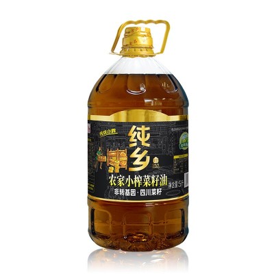 纯乡农家小榨菜籽油5L升非转基因四川菜籽纯正食用油团购贴牌定制图5
