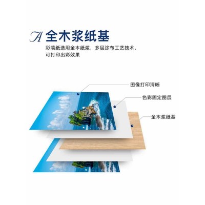 A4双面高光彩喷纸120g哑光彩色喷墨打印纸108克单面A3亚光140相纸图5